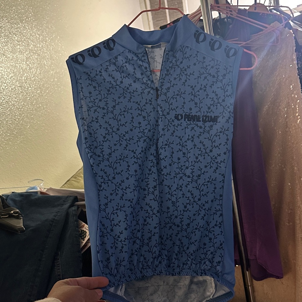 Pearl Izumi Floral Blue Sleeveless Jersey